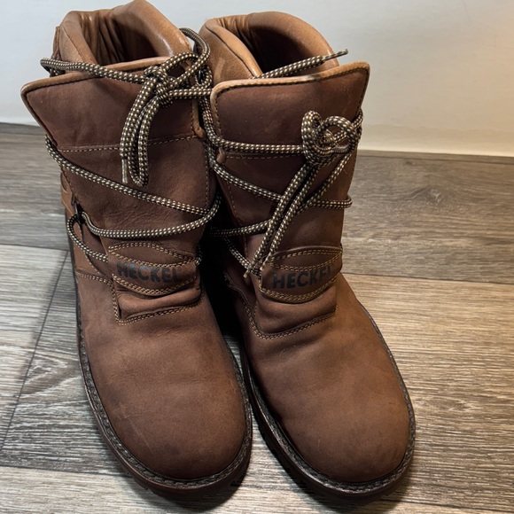 Davos camping Men's Brown Boots size 44 made in Italy (s121) - Picture 2 of 11